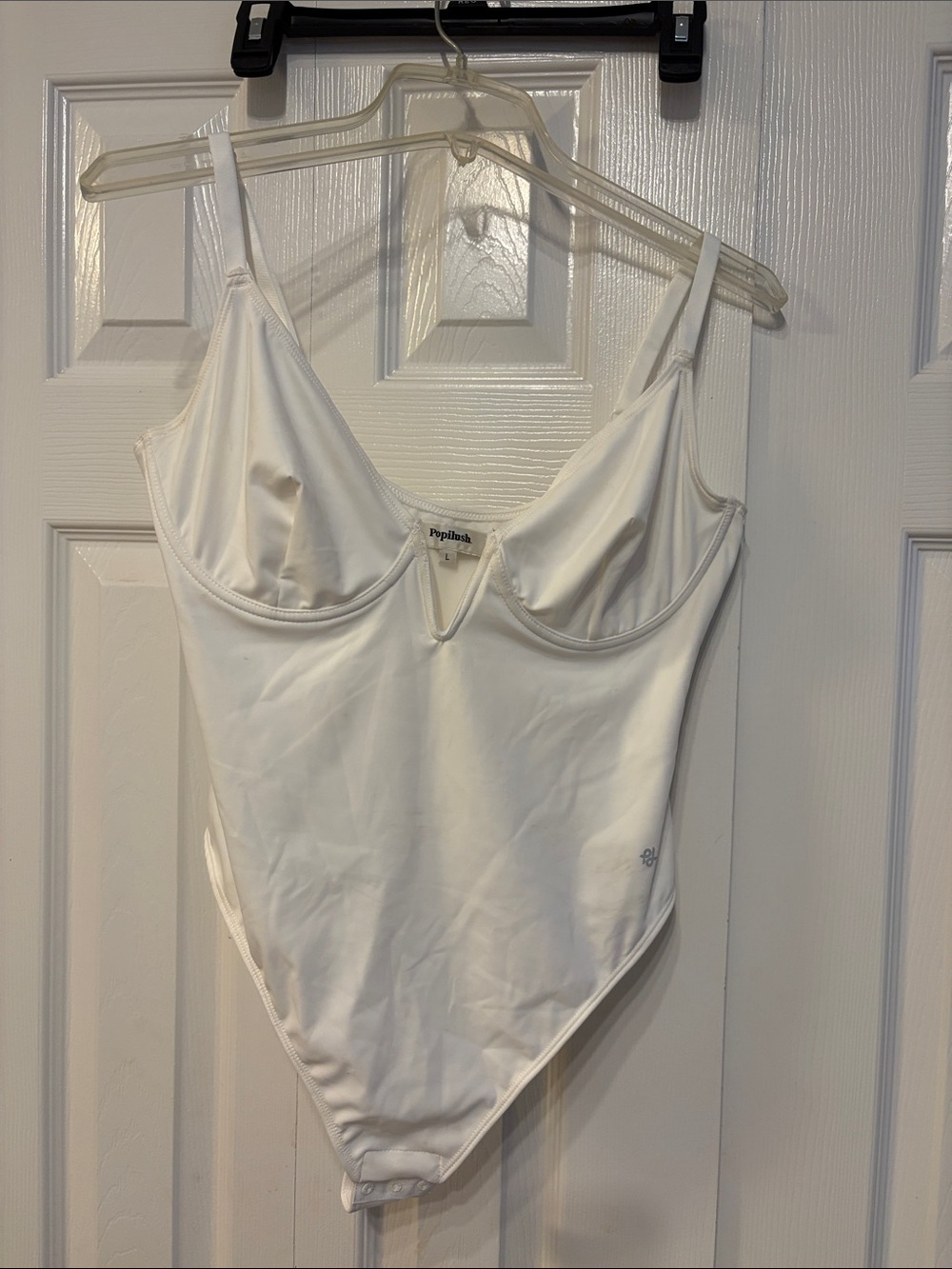 648 Popilish White Underwire One-Piece Bodysuit